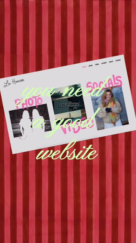 Instagram post by @liahansenn for Wix. Caption reads: website refreshhh with @wix ⭐️ had sm fun adding....