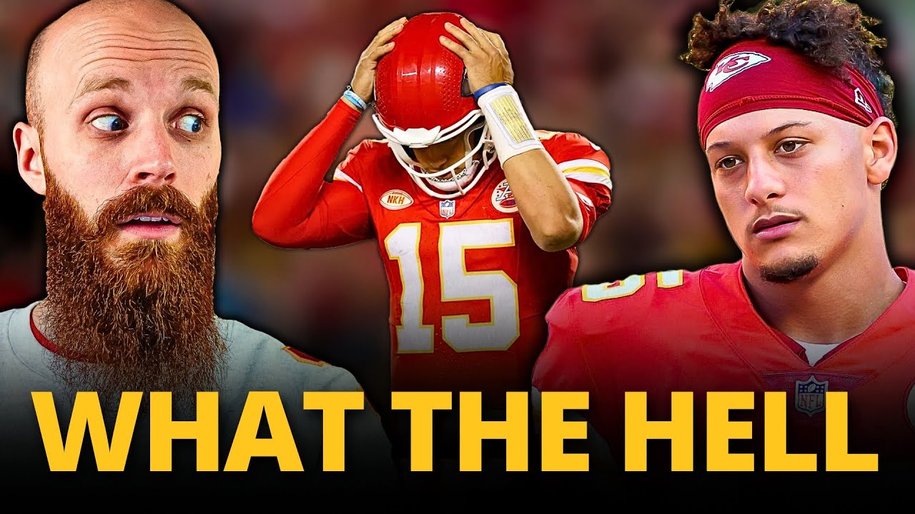 YouTube post by @hbtCHIEFS for Underdog Fantasy. Caption reads: Something unexpected is going on with Patrick....