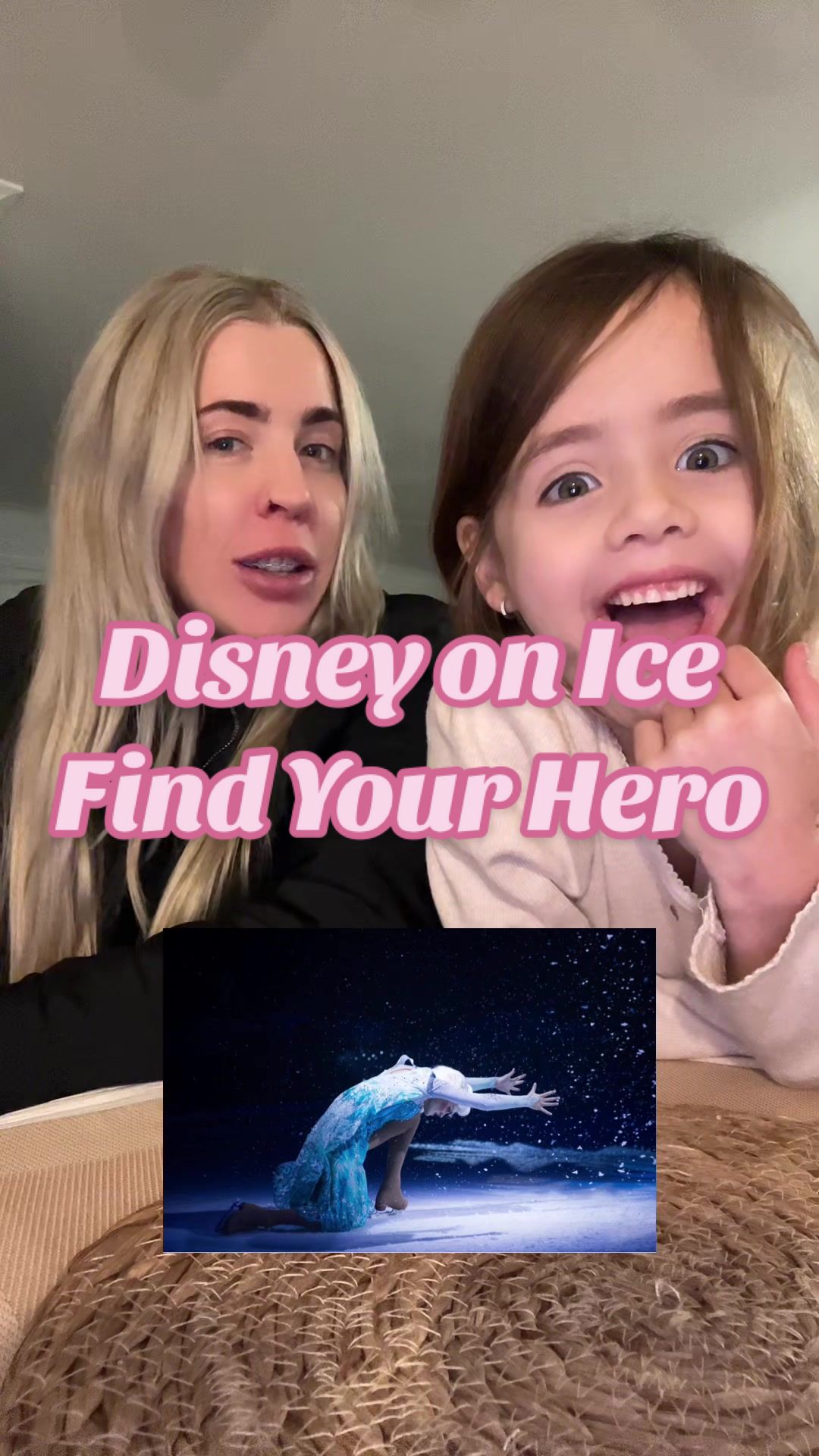 TikTok post by @billieinreallife for Disney On Ice. Caption reads: It is Your Chace to WIN a family pass (4) to....