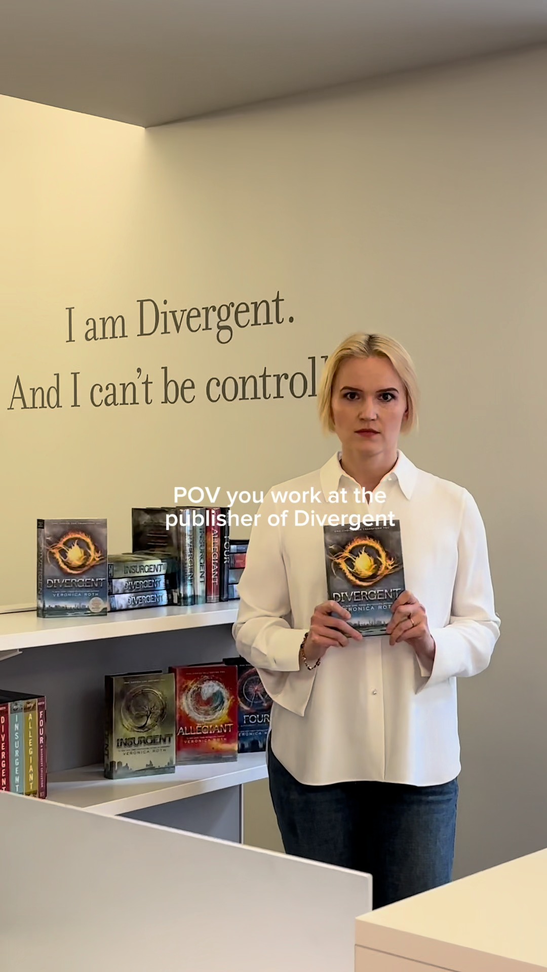 Instagram post by @veronicaroth for Epic Reads. Caption reads: accidentally summoned @veronicaroth into the....