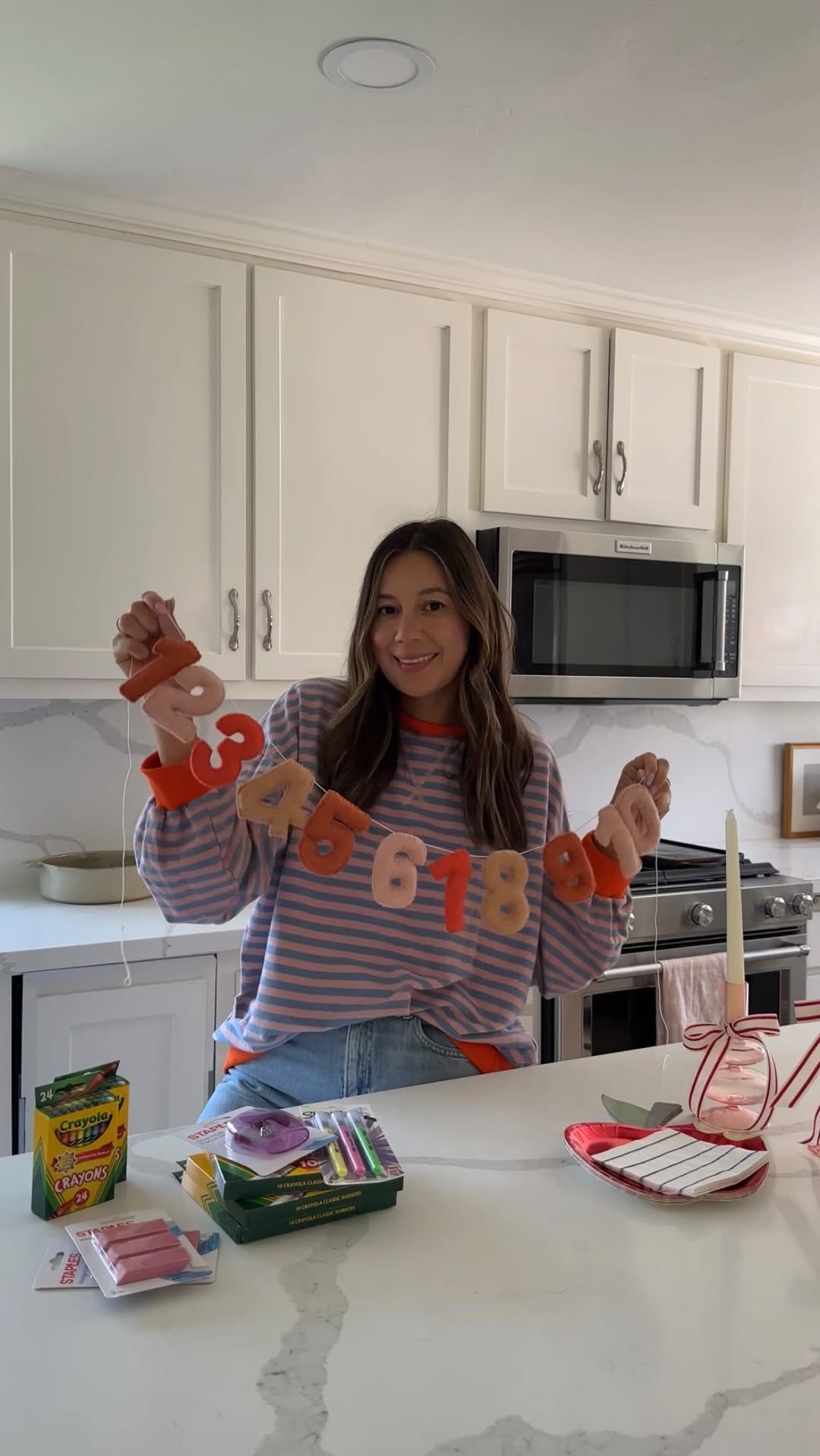 Instagram post by @debtrette for Staples. Caption reads: Back to school season is here! I partnered with....