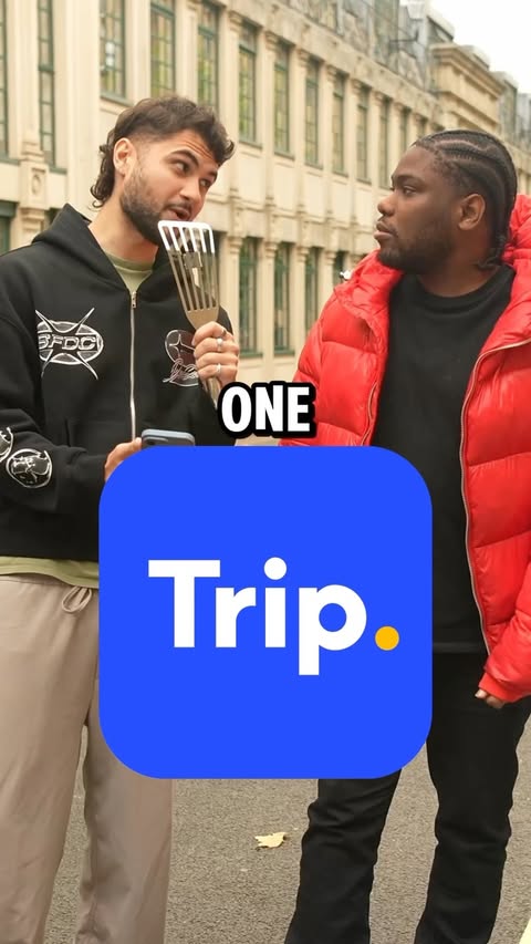 Instagram post by @archiebroadbridge for Trip.com. Caption reads: I have partnered up with Trip.com to bring all of....