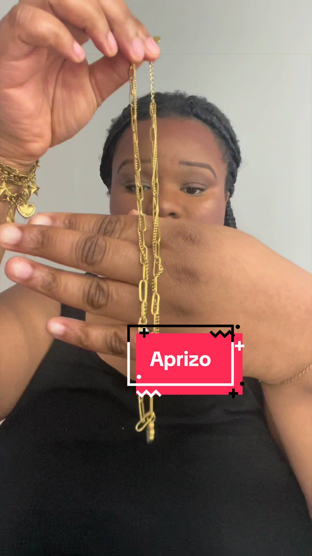 TikTok post by @lorna.ngd for Aprizo. Caption reads: Merci beaucoup @APRIZO Code promo à utiliser :....