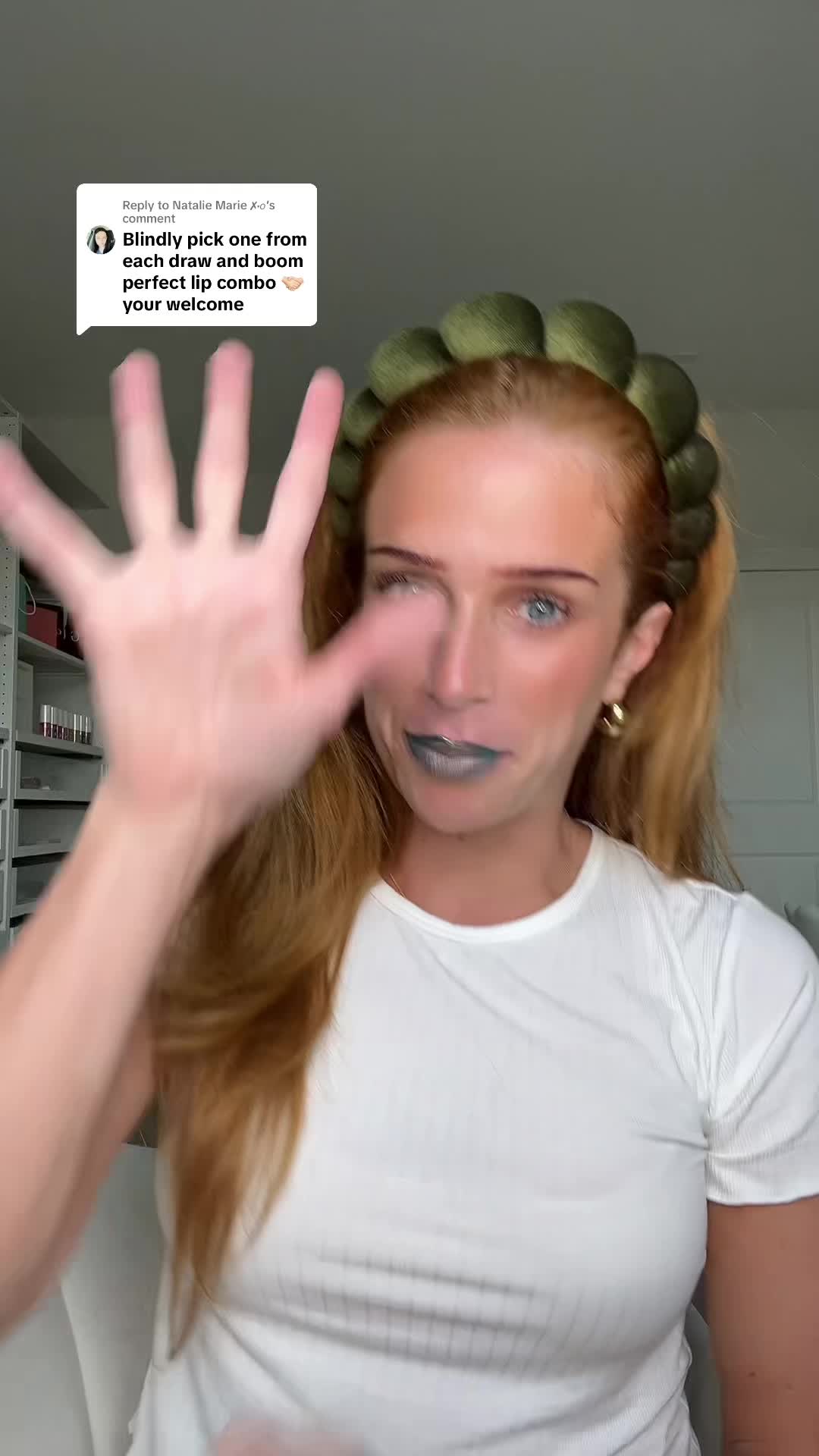 TikTok post by @sarah_wolak for Laura Mercier. Caption reads: Replying to @Natalie Marie ✗ˑ𝘰 ANOTHER DAY....