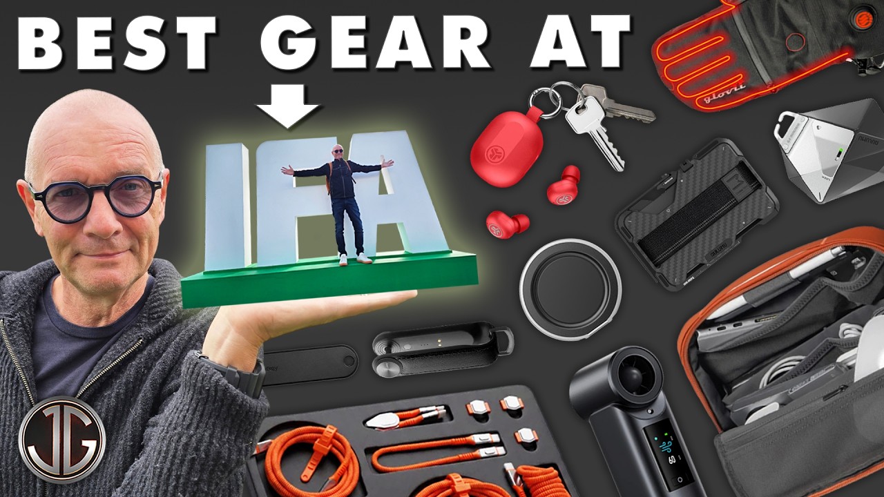 YouTube post by @JonGadget for Leroy’s Blend. Caption reads: We found the BEST EDC and Travel Tech at IFA 2026.