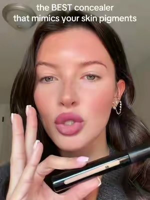 TikTok post by @averybabyy for MAKE Beauty. Caption reads: [...] live without these concealers @Shop MAKE....