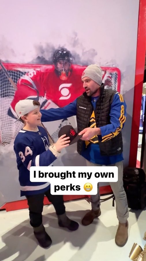 Instagram post by @howtohockey for Scotiabank. Caption reads: Possibly the most action packed booth at the NHL....