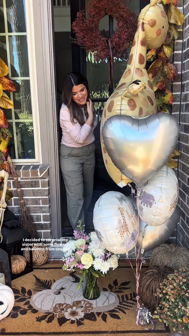 Instagram post by @touchesofwood_lexi for 1800Flowers. Caption reads: #ad Celebrating the sweetest new chapter in my....