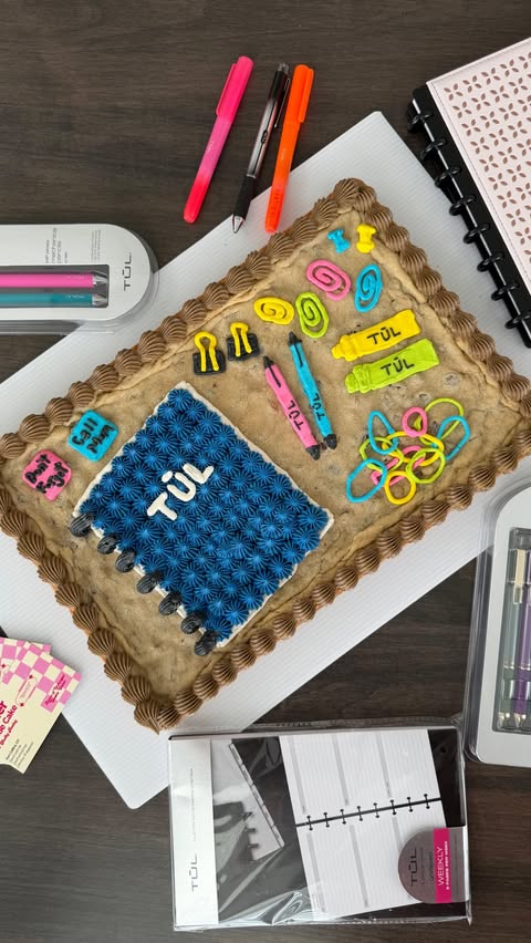 Instagram post by @mothercookiecake for Office Depot. Caption reads: [...] glad I found the best new coworker in....