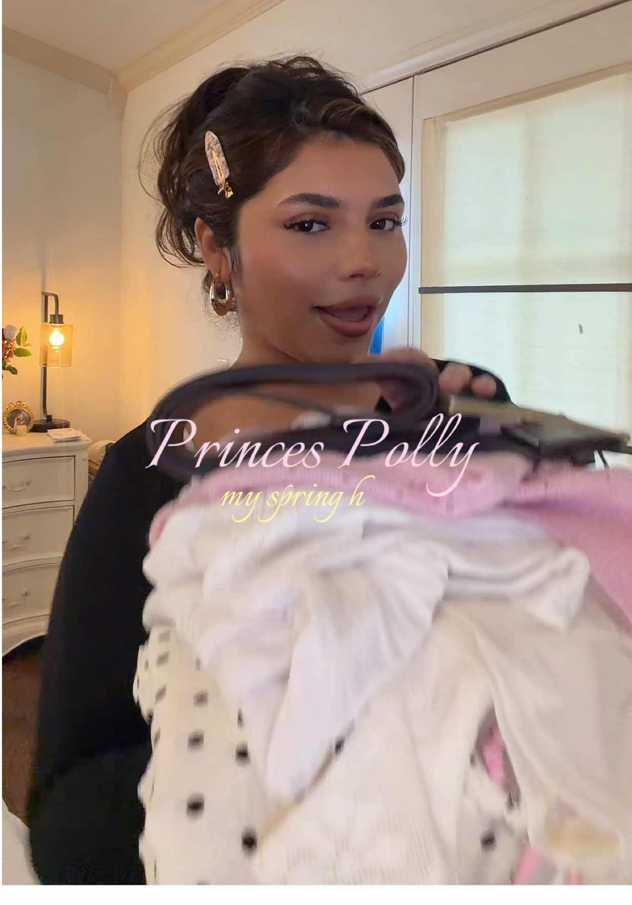 TikTok post by @ladestinyluna for Princess Polly. Caption reads: my favorite spring finds from @Princess Polly 🎀🫧....