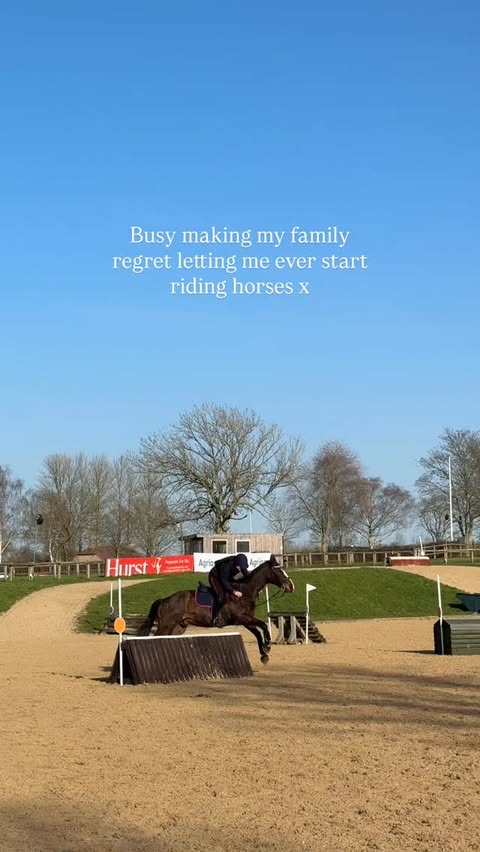 Instagram post by @canterring for Charles Owen. Caption reads: Also busy forgetting how to ride everyday....