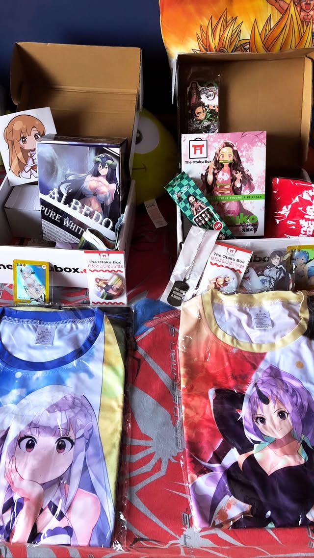 Instagram post by @alexcelsus for The Otaku Box. Caption reads: [...] you a special unboxing offered by....