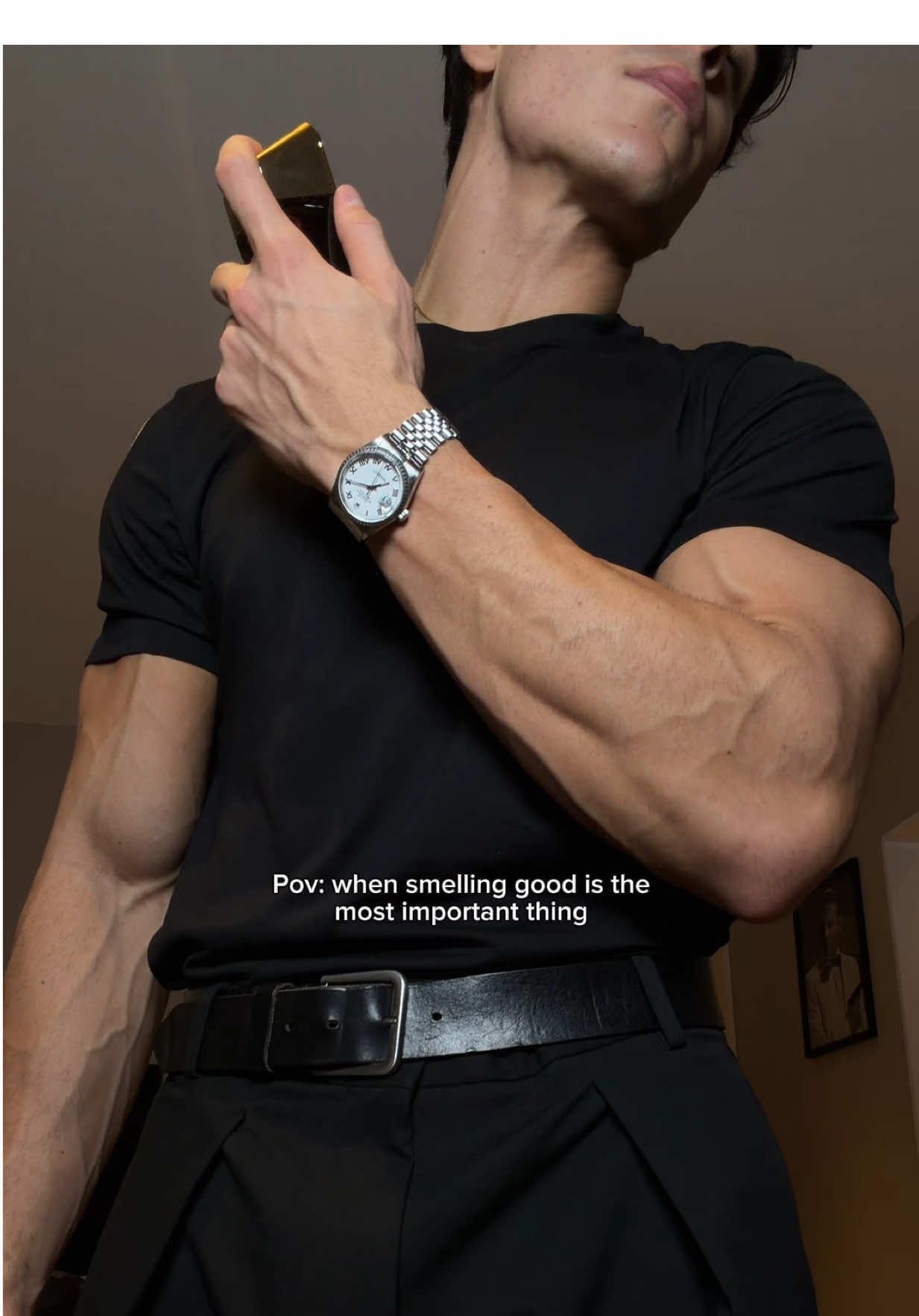 TikTok post by @__ohwoah for rabanne. Caption reads: Advertisement for @rabanne Million Gold Elixir -....