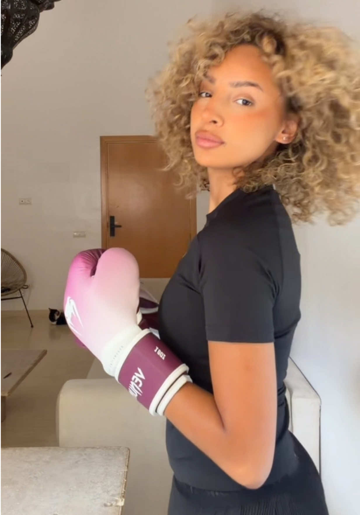 TikTok post by @jasmevn for Venum. Caption reads: @Venum Women @Venum #giftbox ⚕️.
