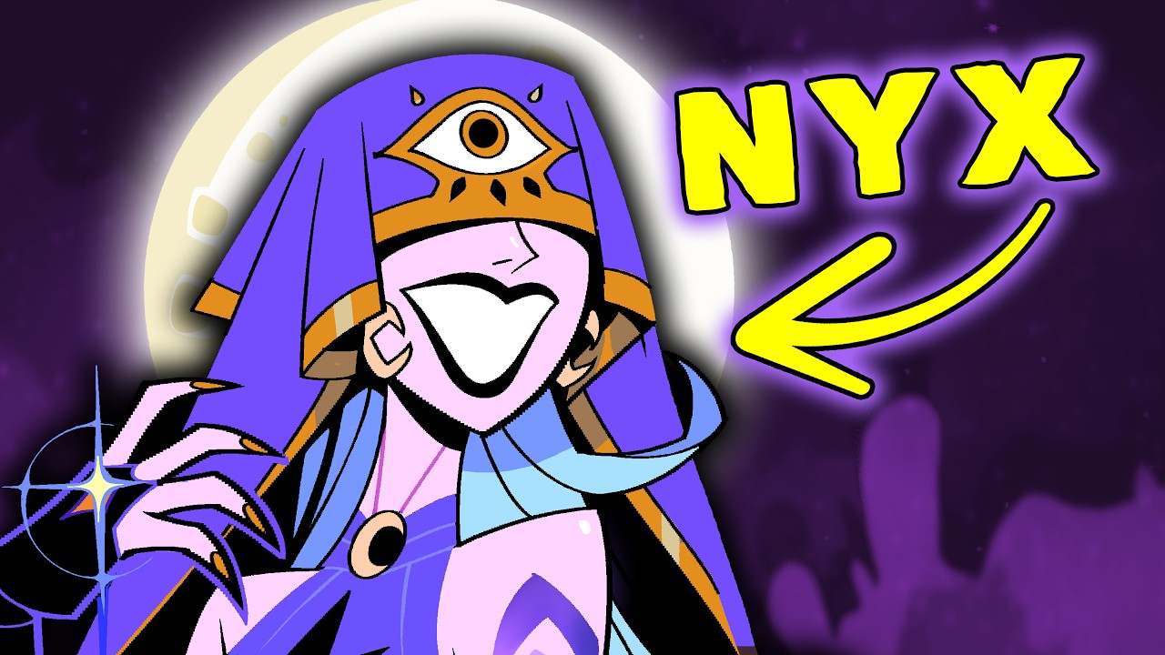 YouTube post by @JonSolo for Pandora. Caption reads: The Messed Up Mythology of NYX, Goddess of NIGHT....