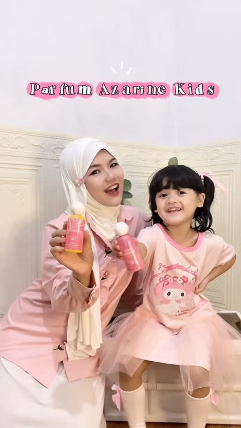 Instagram post by @charinatica for AZARINE KIDS. Caption reads: [...] Parfum Aman Untuk Anak” #parfumazarinekids....