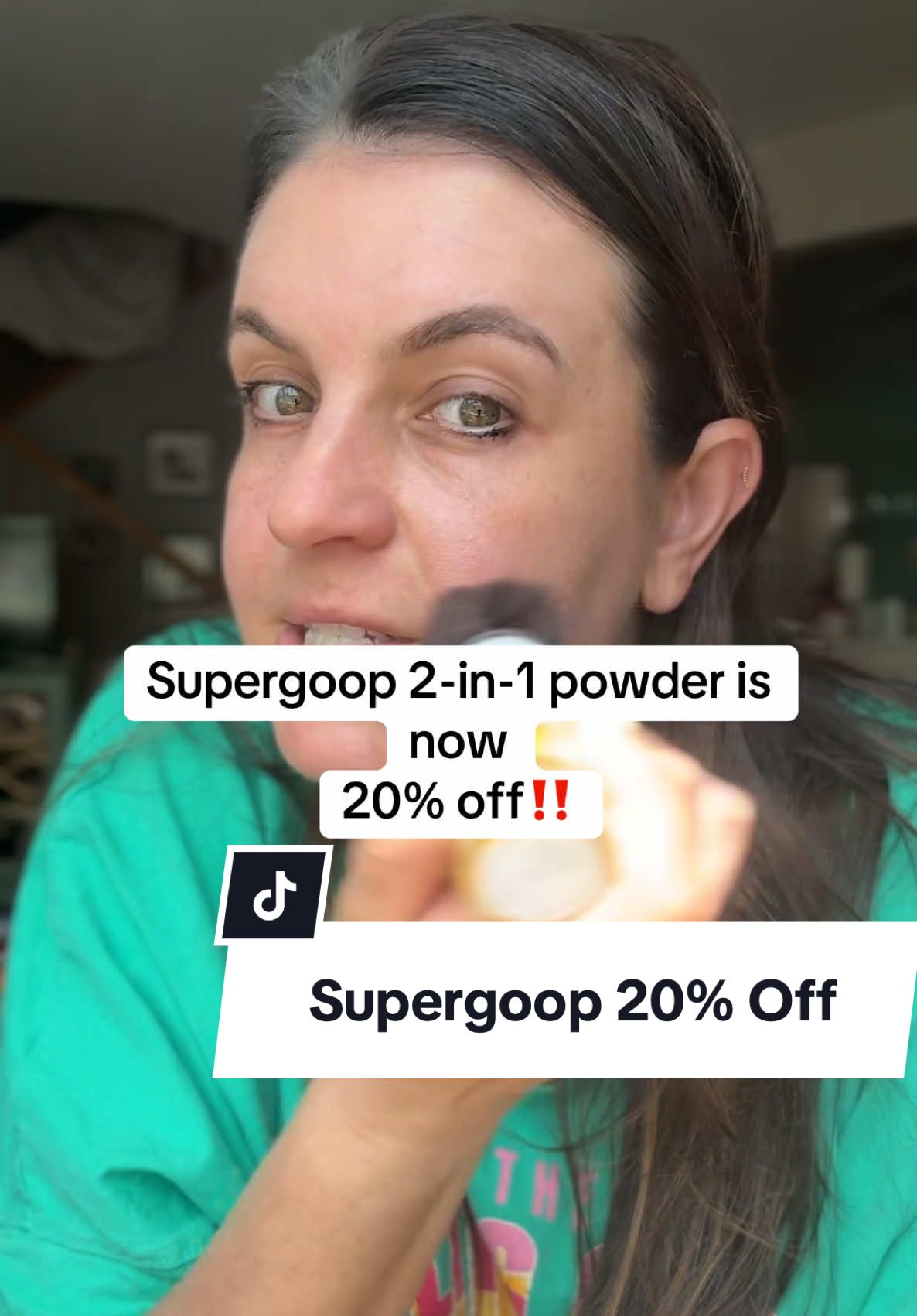 TikTok post by @theblissfulmomma for Supergoop. Caption reads: Snag some @Supergoop while it’s on sale for 20%....