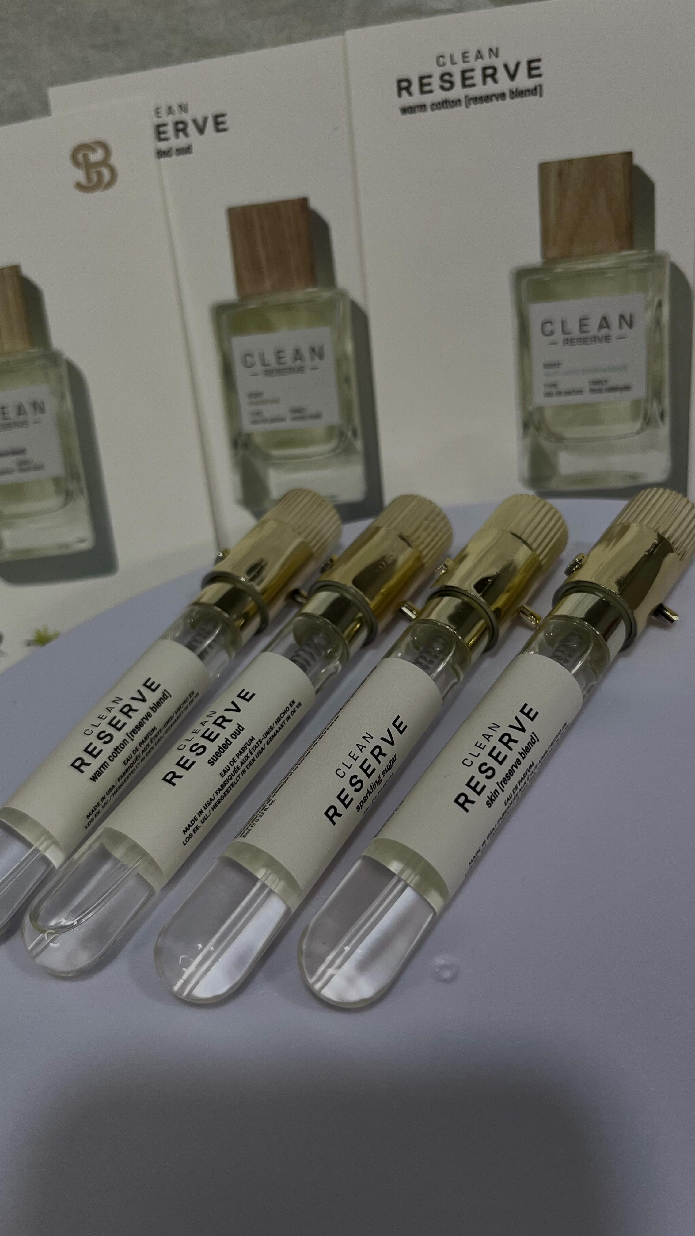 Instagram post by @tamo_eremadze for CLEAN BEAUTY COLLECTIVE. Caption reads: These scents feel like therapy in a bottle 💞 love....