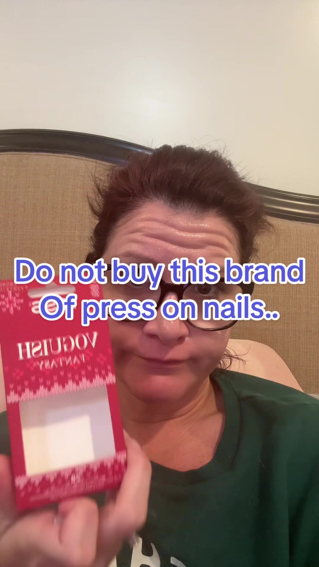 TikTok post by @the_tara_edit for Olive & June. Caption reads: 💅✨ “POV: I broke up with KISS press-ons before we....