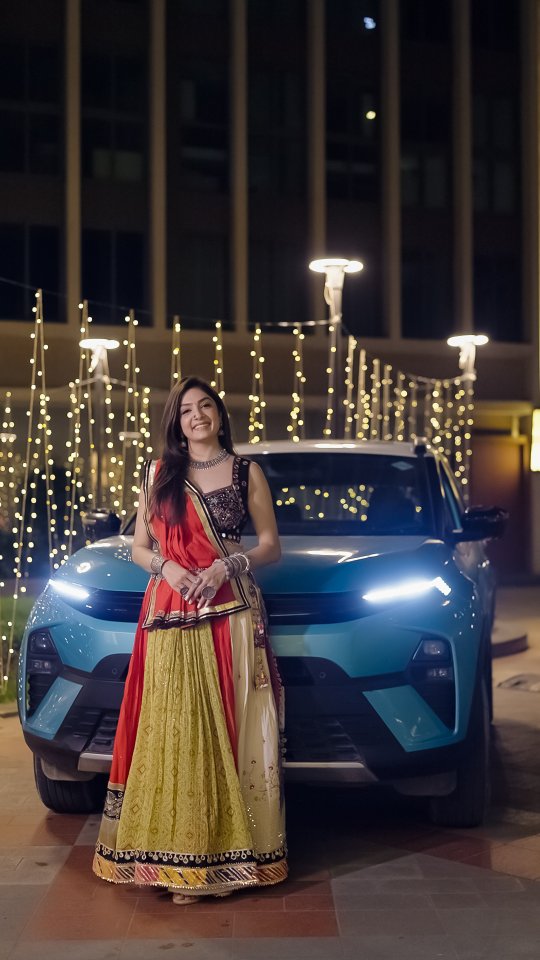 Instagram post by @pujajoshi_official for Tata Motors. Caption reads: I found my home away from home, the all new Tata....