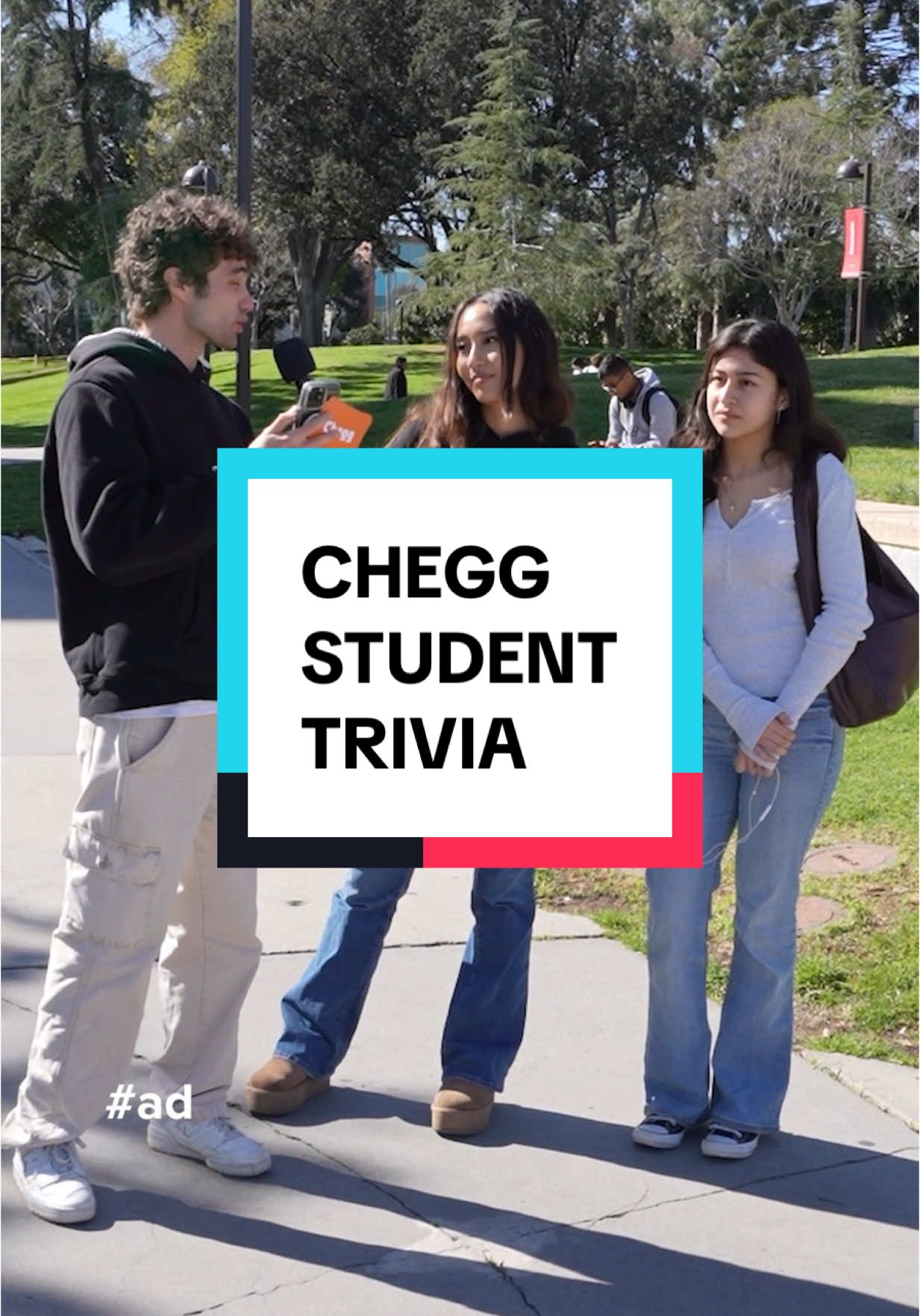 TikTok post by @justicethetutor for Chegg. Caption reads: Check out @Chegg to help you get a grip on college....