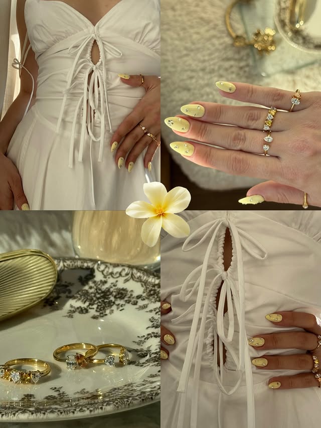 Instagram post by @sharadacrann for Jewlr. Caption reads: customized golden jewels by @jewlr ✨ create your....