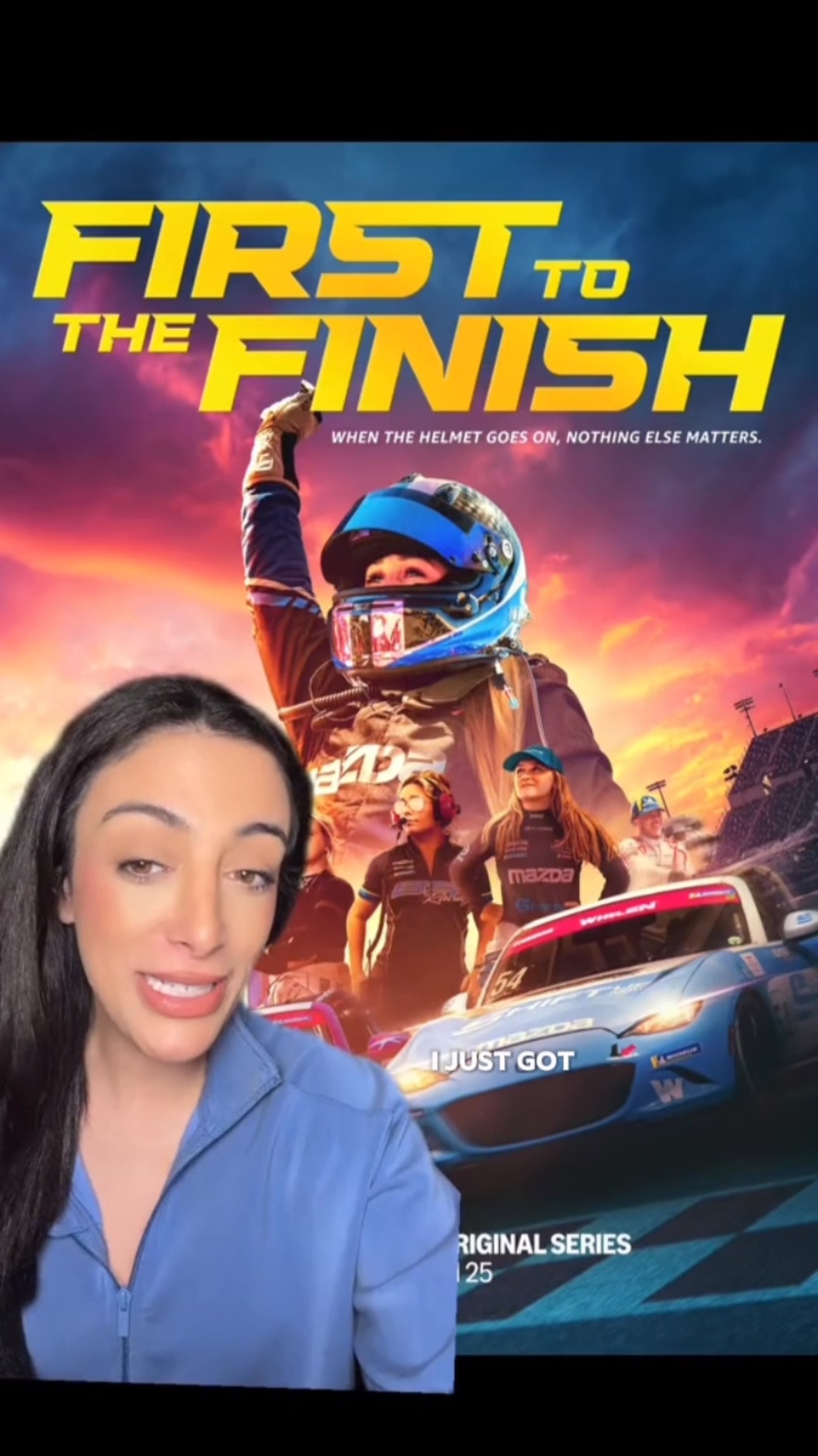 Instagram post by @shannonhillnews for Mazda USA. Caption reads: My new favorite docuseries, #FirstToTheFinish!....