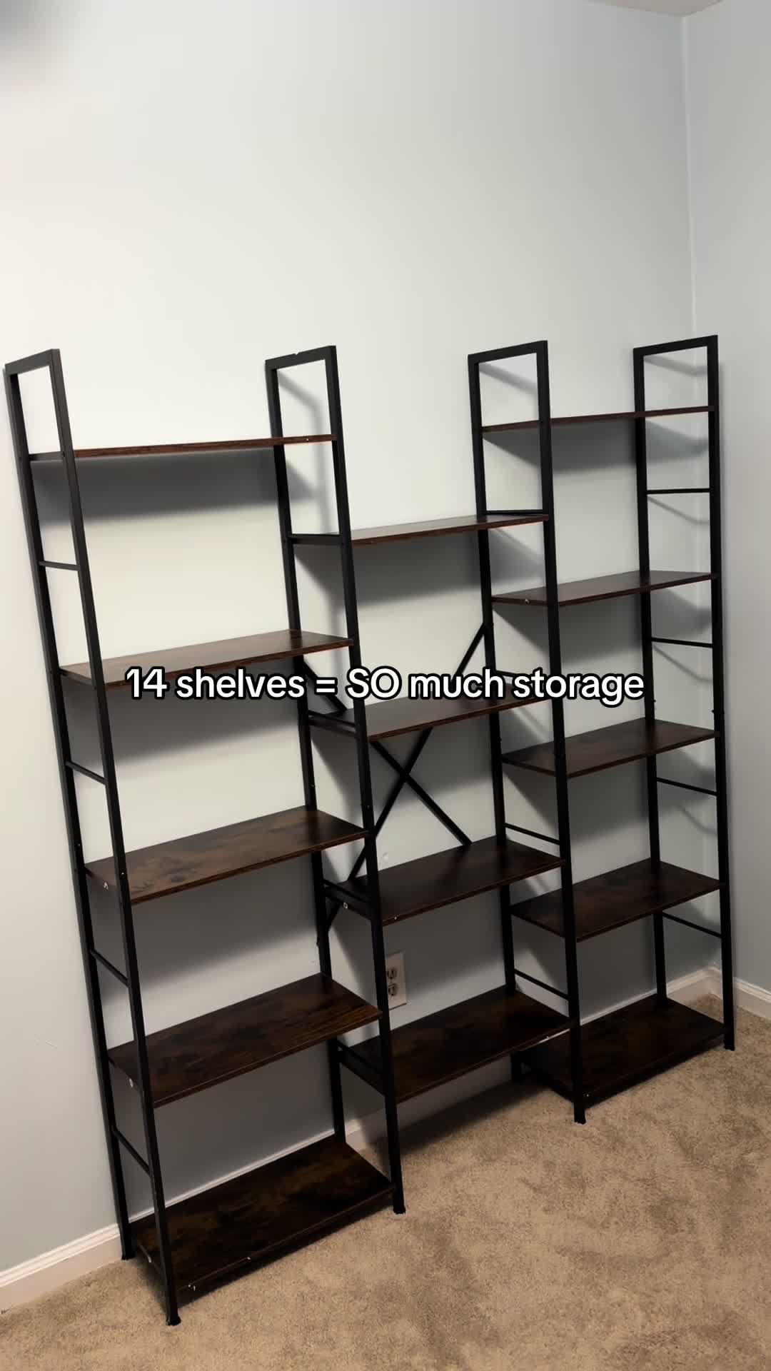 TikTok post by @alannaparker76 for Walsunny. Caption reads: [...] #shelves #furniture #organization @Walsunny....