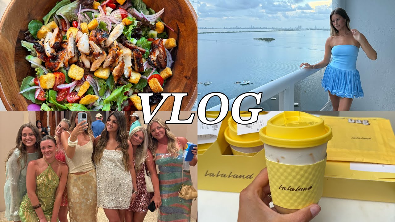 YouTube post by @rachautenrieth for ActandAcre. Caption reads: VLOG: summer travel, Miami for a bach trip, trying....