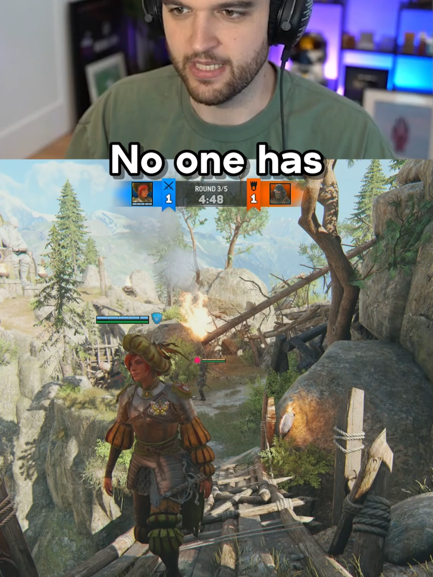 TikTok post by @noahj456 for Ubisoft. Caption reads: Ledging in this game is absolutely PEAK..... Play....