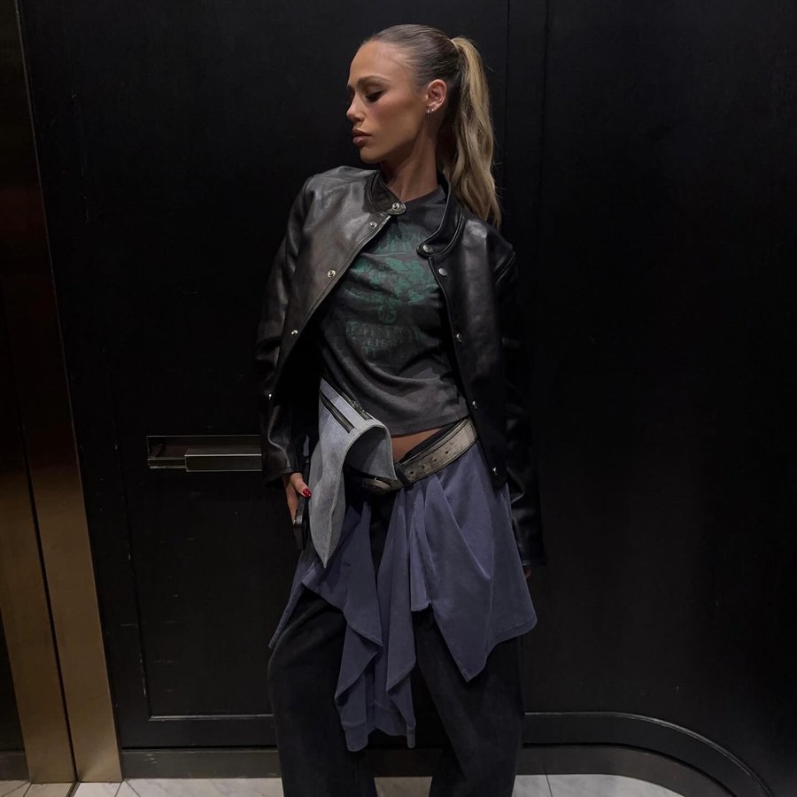 Instagram post by @halliebatchelder for alexanderwang. Caption reads: .