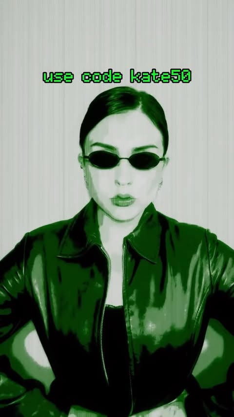 Instagram post by @katereynoldsmua for Firmoo.com. Caption reads: Entering my Matrix summer with @firmoo_uk....