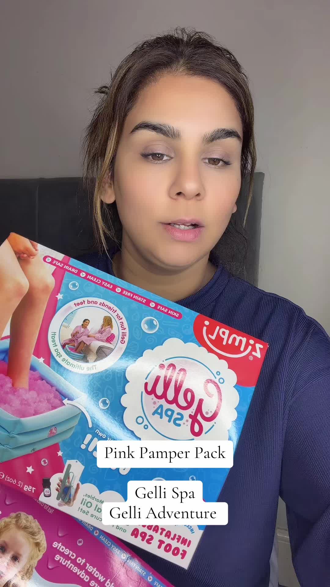 TikTok post by @thessfamily_ for Zimpli Kids. Caption reads: #gelli #spa @Zimpli Kids #kids #creativekids....