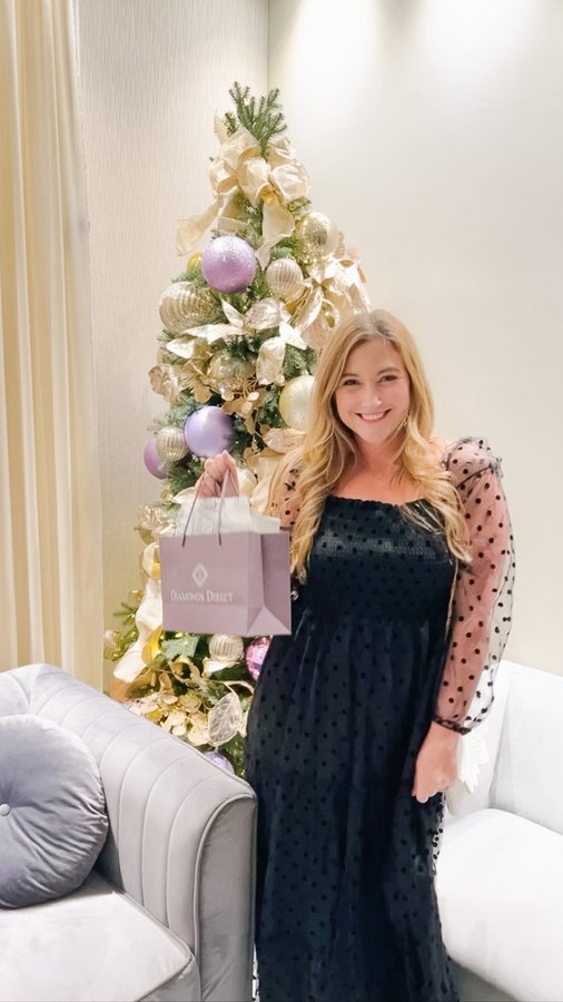 Instagram post by @montgofarmhouse for Diamonds Direct. Caption reads: Skot and I had so much fun at the @diamondsdirect....