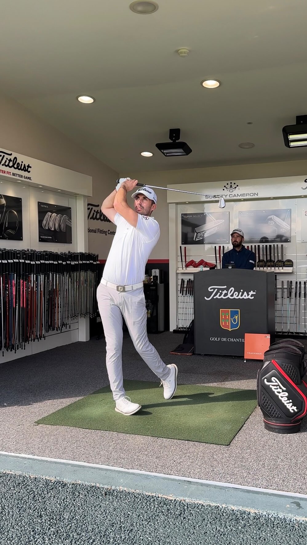 Instagram post by @arnaudseriegolf for Titleist. Caption reads: Got dialed in today with the new T-Series 🔥....