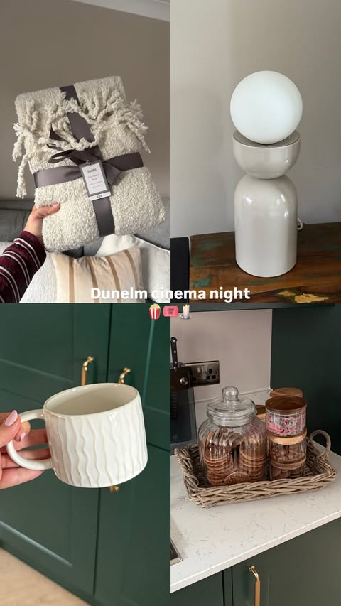 Instagram post by @amyastridd for Dunelm. Caption reads: [...] cinema club 🎟️🎬🍿 everything is from....