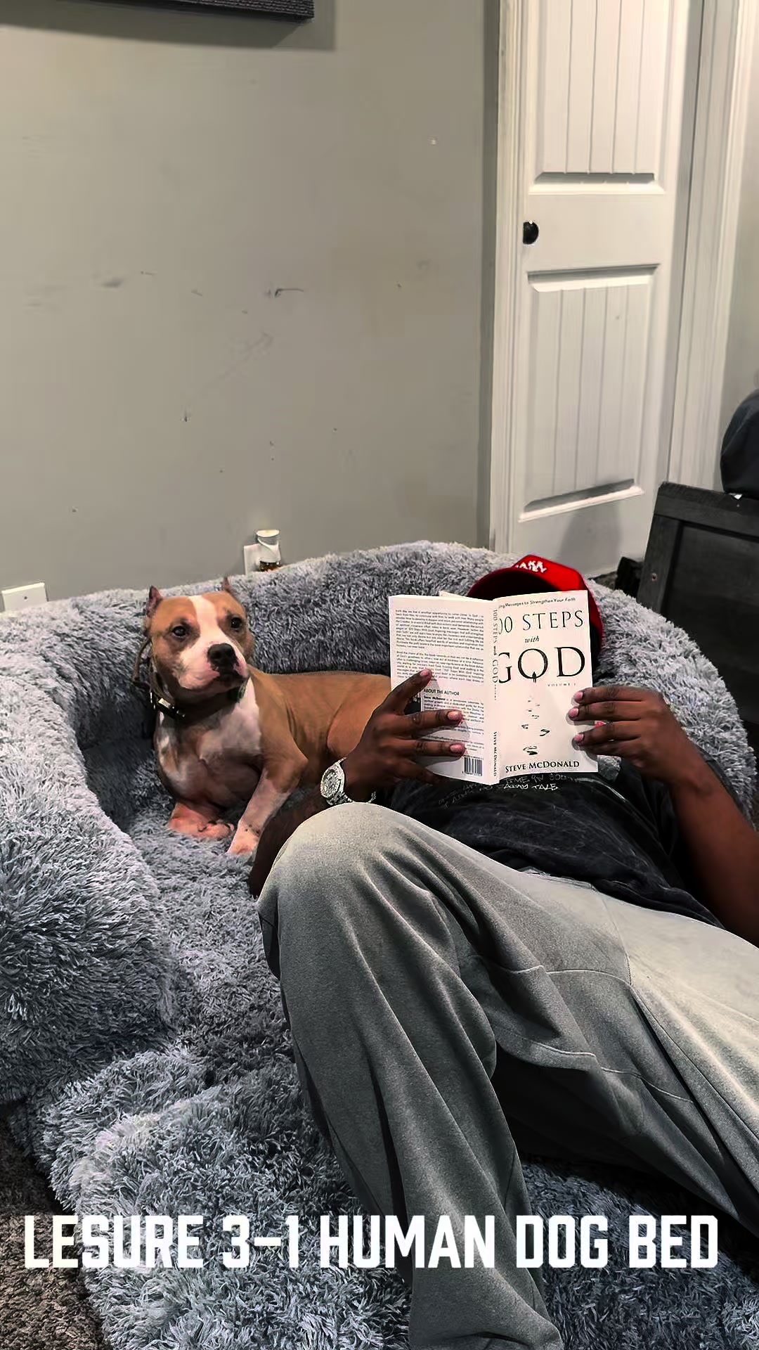 TikTok post by @nellandbando for Lesure Pet. Caption reads: Love the @Lesure Pet bed !! It’s the best....