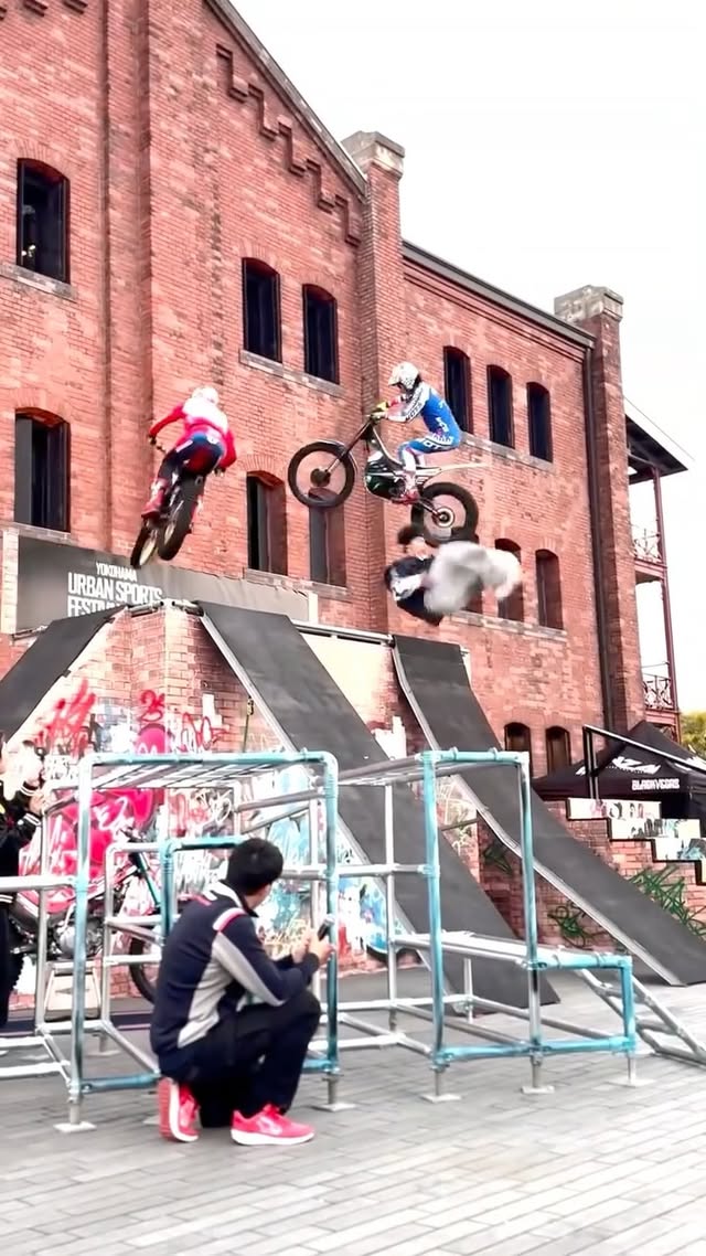 Instagram post by @gatti_ogawa for Yamaha Motor. Caption reads: YOKOHAMA URBAN SPORTS FESTIVAL ’25 🇯🇵

At the....