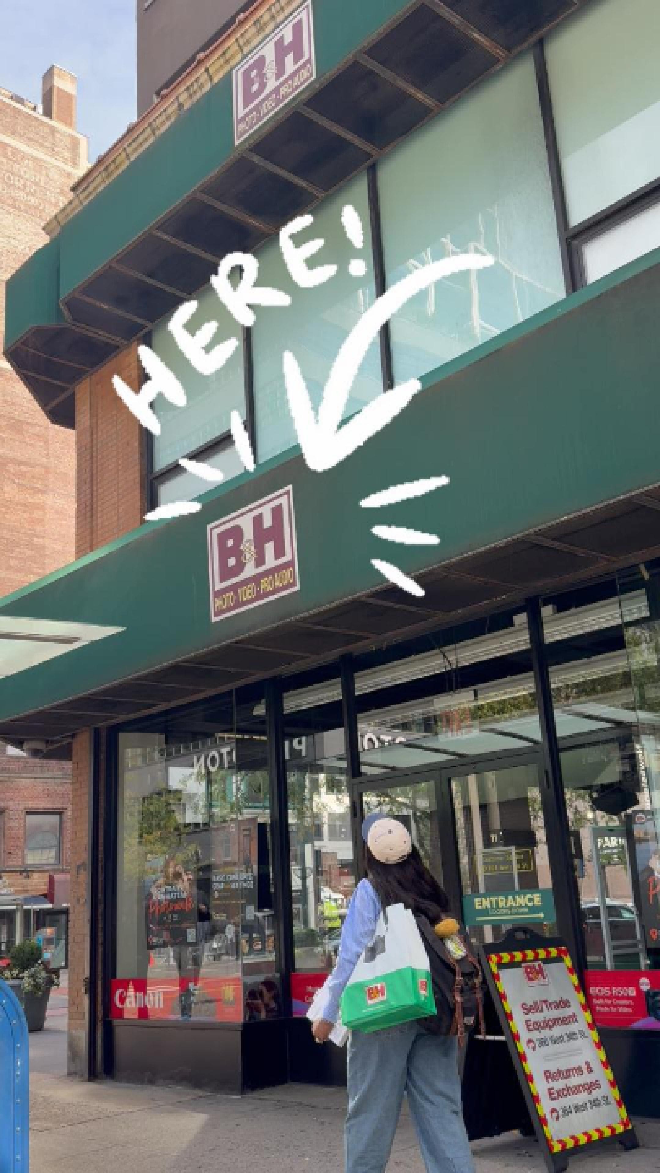 Instagram post by @patienceojionuka for B&H Photo Video. Caption reads: So I made a quick stop at @bhphoto (completely....