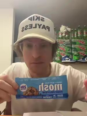 TikTok post by @joshimpressions for MOSH. Caption reads: These protein bars are THE BEST! @Mosh....