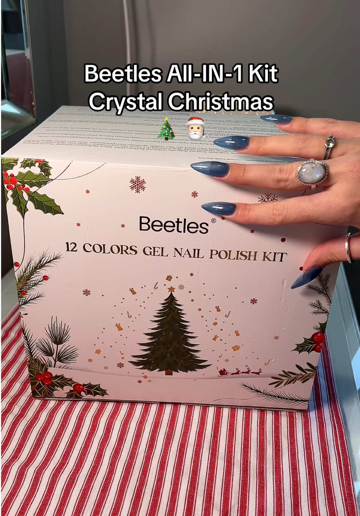 TikTok post by @real.natalia for BeetlesGelPolish. Caption reads: @BeetlesGelPolish is offering the cutest Christmas....