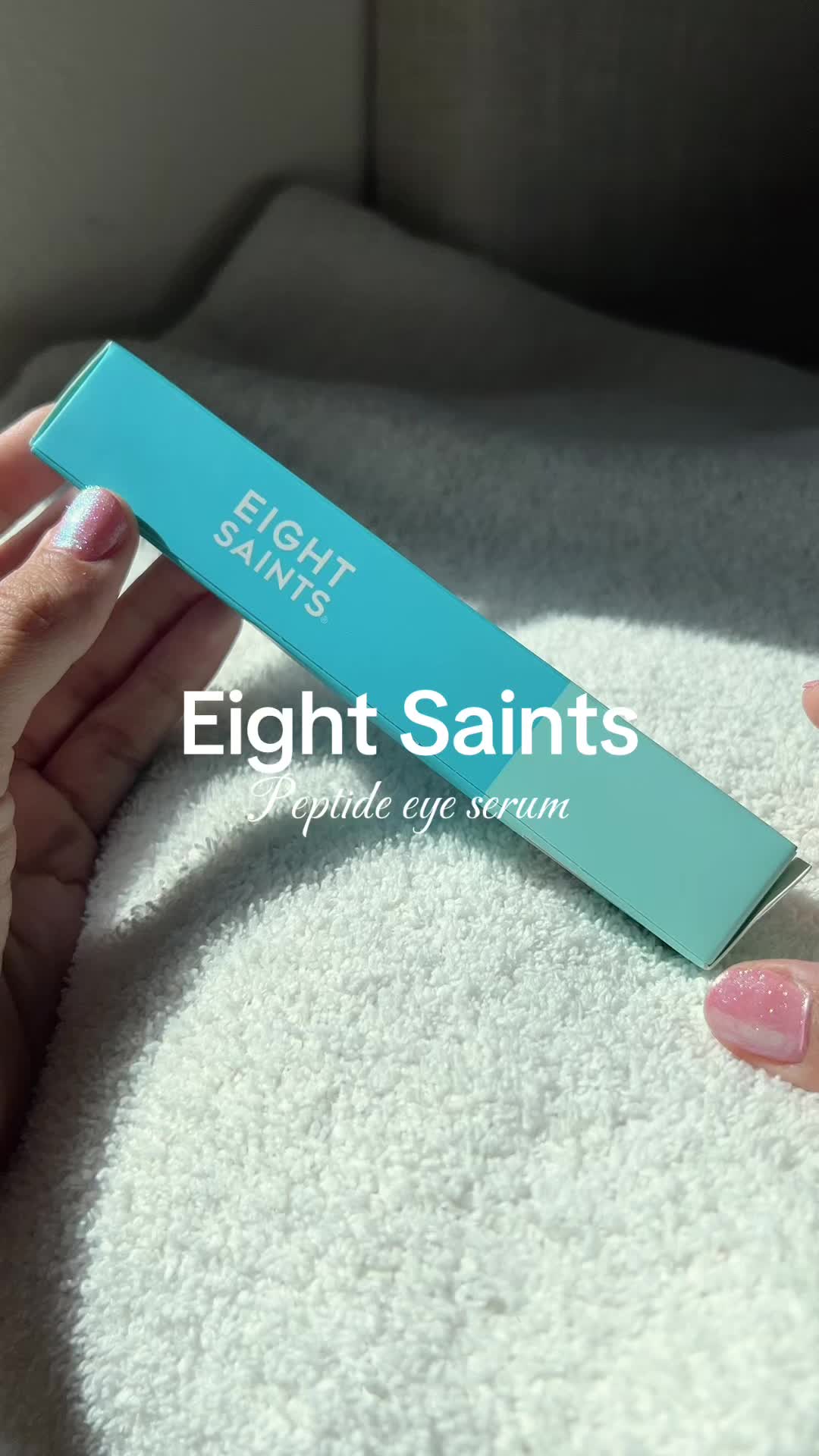 TikTok post by @asuntinab for Eight Saints Skincare. Caption reads: [...] #skincare #serum #beauty @Eight Saints....