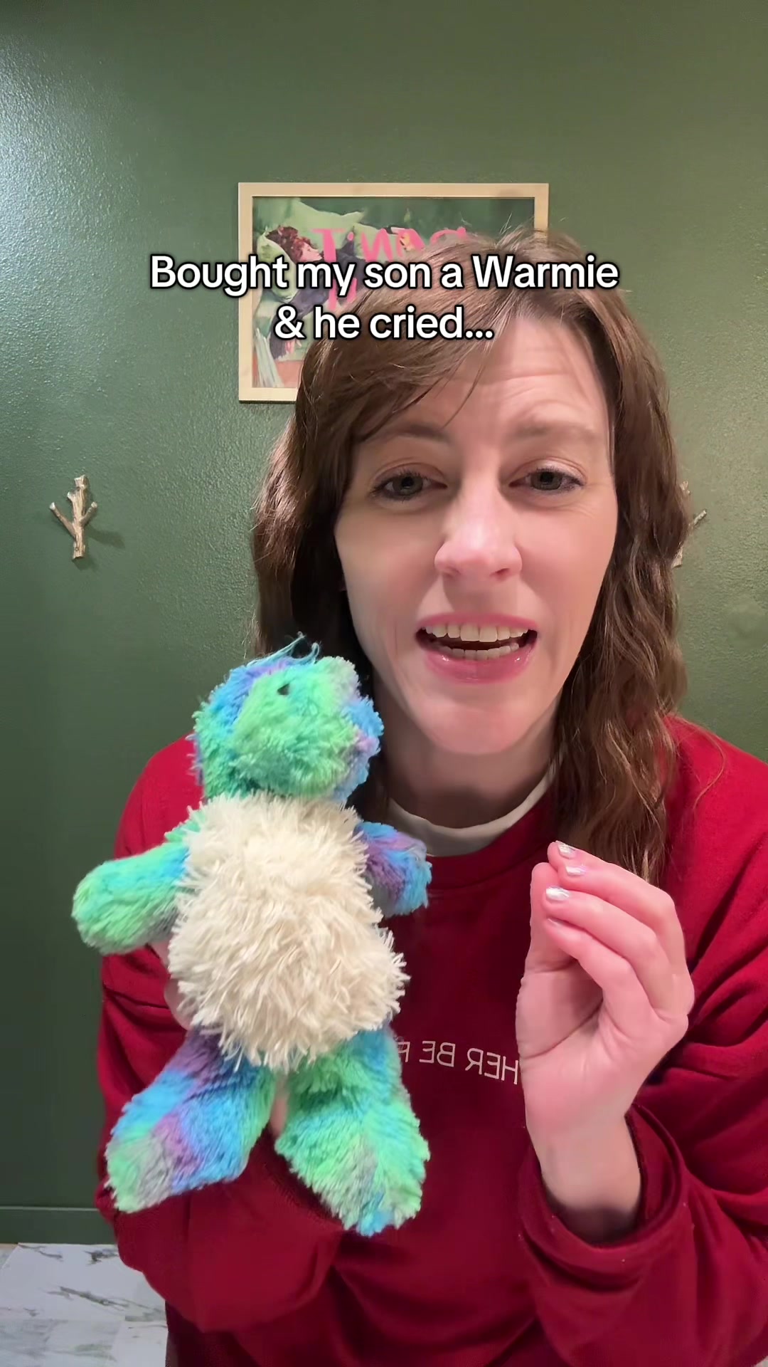 TikTok post by @itsashleefay for Warmies. Caption reads: [...] ‼️ your kid will absolutely LOVE their....