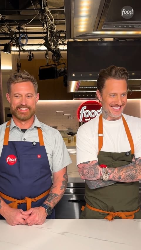 Instagram post by @mvoltaggio for Food Network. Caption reads: Catching up with the Voltaggio brothers after....