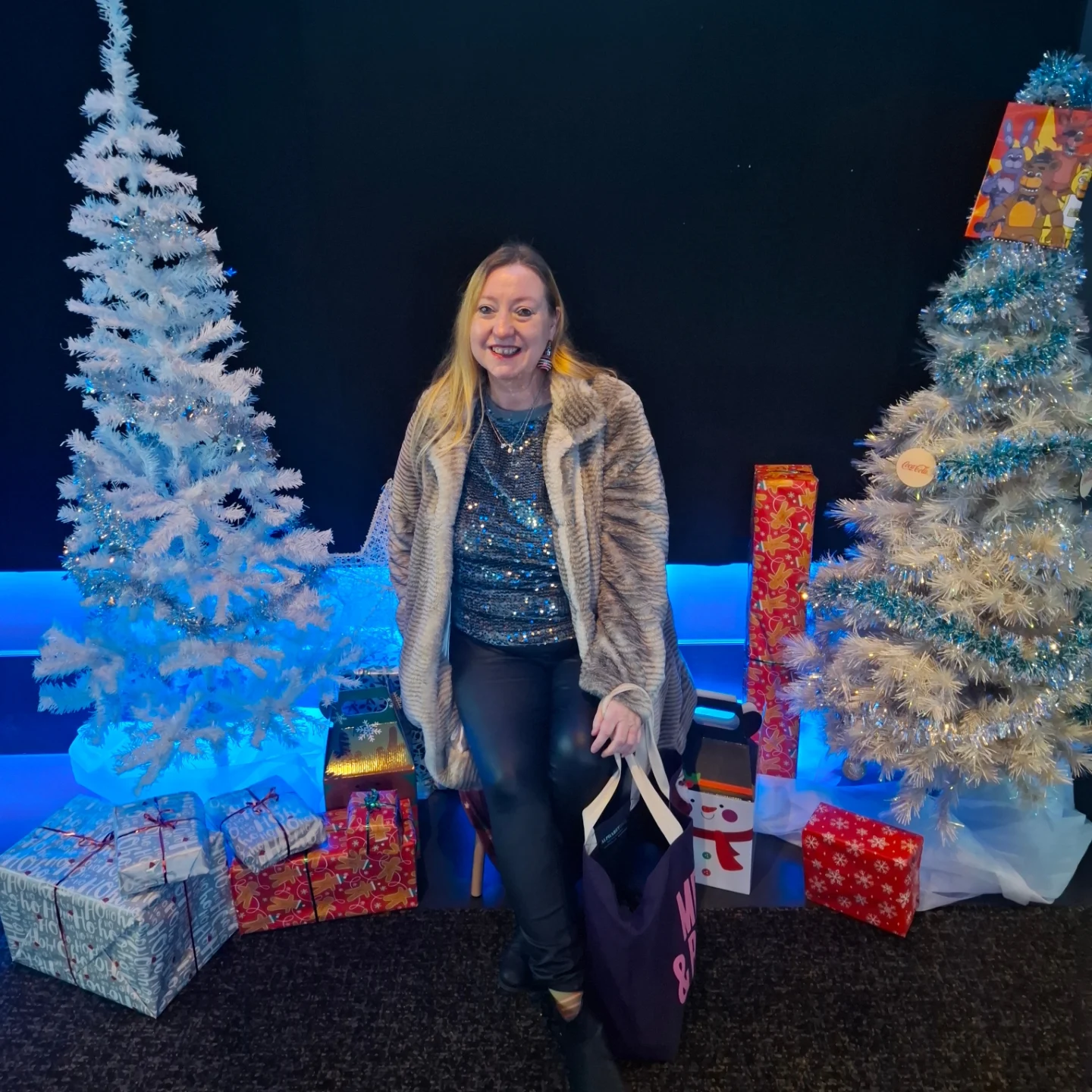 Instagram post by @fashionmommywm for LOVALL. Caption reads: Almost Christmas time. Trip to the @odeoncinemas....