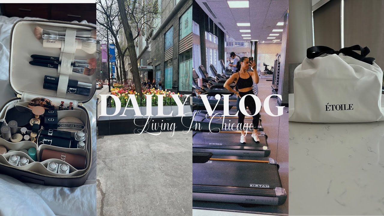 YouTube post by @HappyStylishMommy for cleanskinclub. Caption reads: E'TOILE Vanity Case go.shopmy.us/p-53014605....
