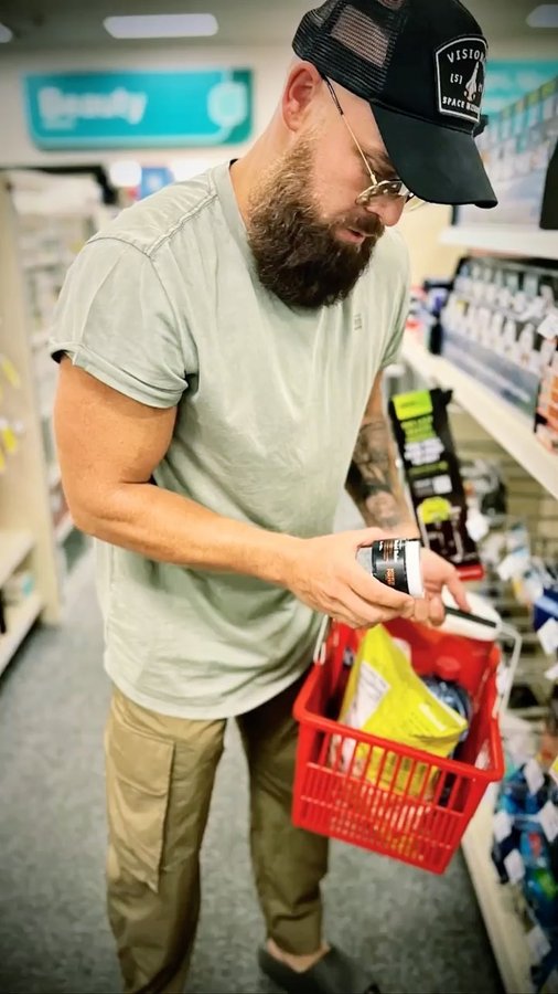 Instagram post by @chadjohnson77 for Scotch Porter. Caption reads: I was in CVS grabbing a few essentials and look....