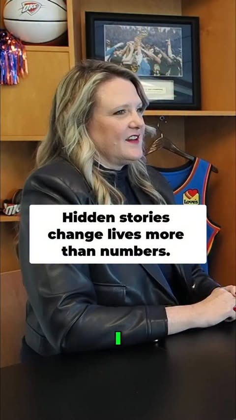 Instagram post by @simplyerinoldfield for This is Oklahoma. Caption reads: Erin Oldfield - Thunder Cares Erin leads the....