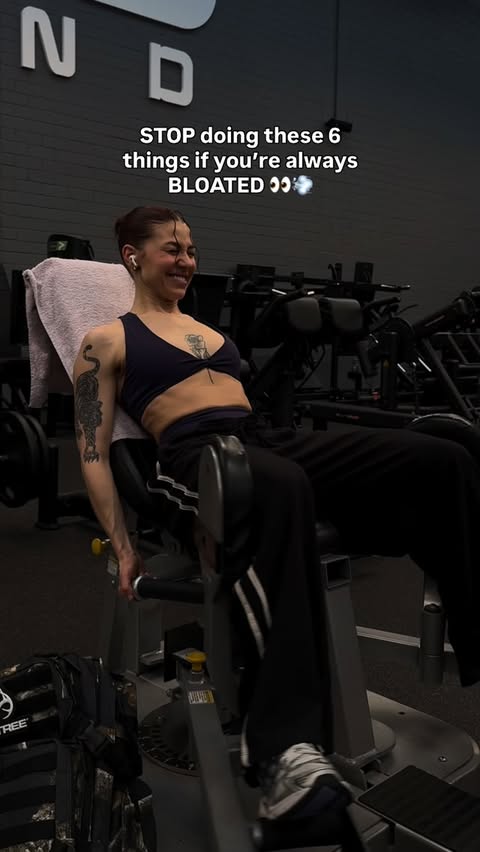 Instagram post by @angeeelina.fit for Women's Best. Caption reads: 24/7 BLOATED? 😵‍💫

This is usually NOT “fat”…....