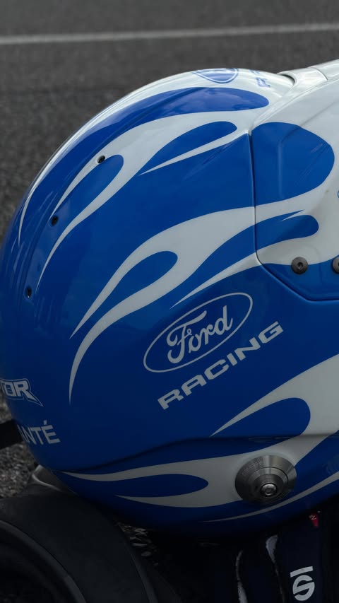 Instagram post by @jordanagajanian for Ford Performance. Caption reads: why am i like this @fordracing @fordaustralia....